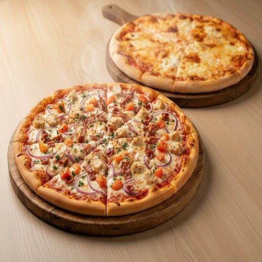 Four Cheese & Chicken Ranch Pizza Duo