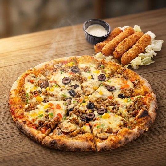 Super Supreme Pizza & Mozzarella