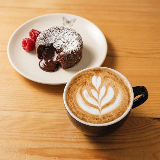 Molten Cake & Hot Spanish Latte