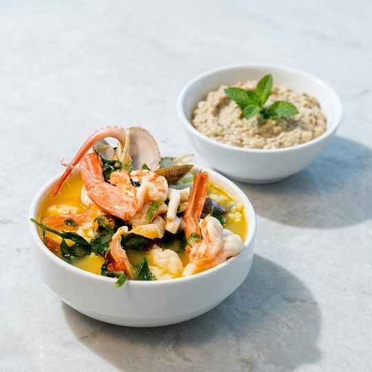 De Lesseps Soup & Ghannoug Salad