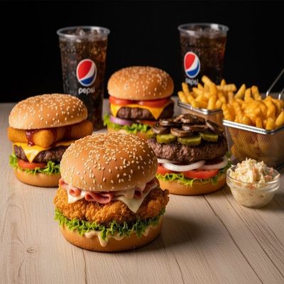 Family Burger Feast for 4