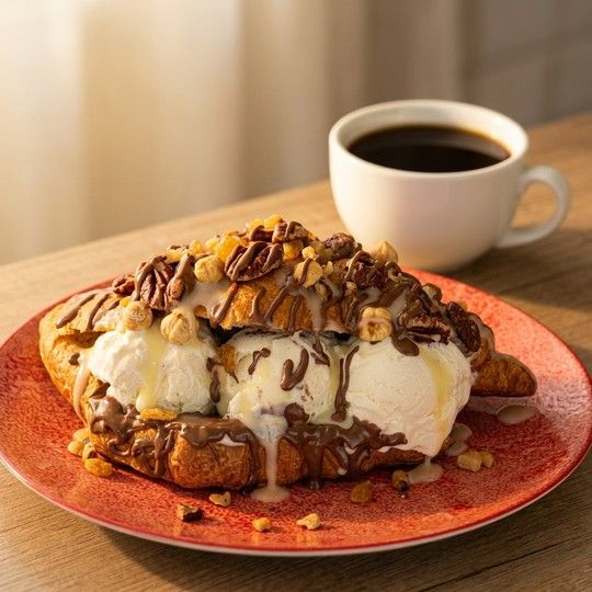 Nutella Croissant Coffee Meal