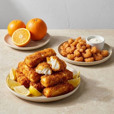 Pop Corn Shrimp & Fish Combo