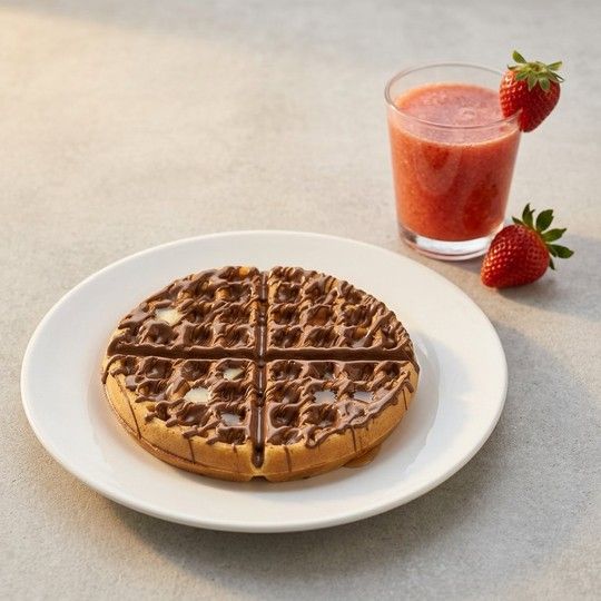 Nutella Waffle & Strawberry Treat