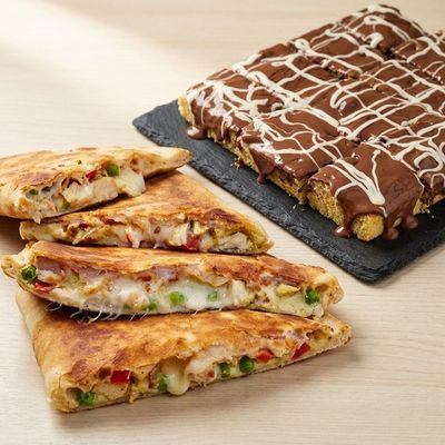Chicken Calzone And Chocolate Pie