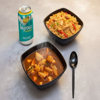 Fried Rice Chicken & Soup Meal
