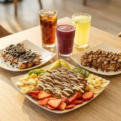 Family Waffle & Drink Feast for 4