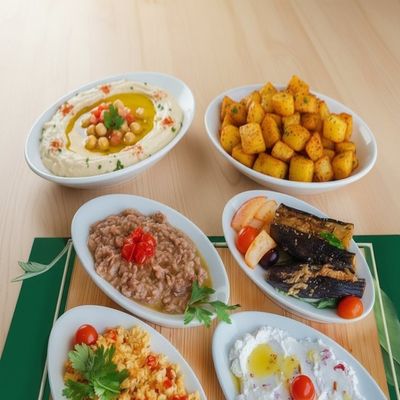 Oriental Breakfast with Hummos