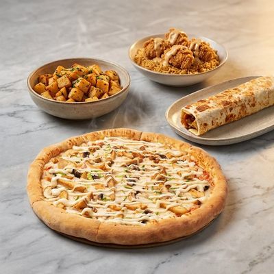 Family Shawerma & Pizza Feast for 4