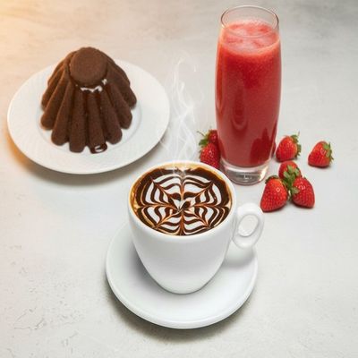 Hot Chocolate & Strawberry Treat