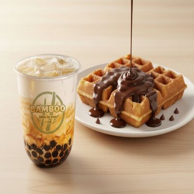 Belgian Waffle & Boba Meal