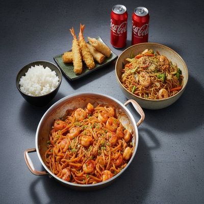 Family Shrimp Noodles Feast for 4