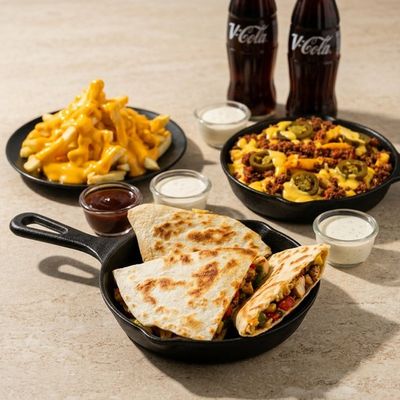 Family Fries & Quesadilla Feast for 4