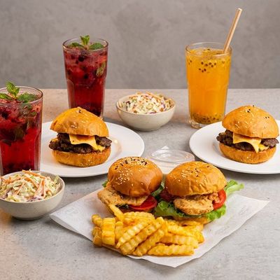 Family Burger Feast for 4