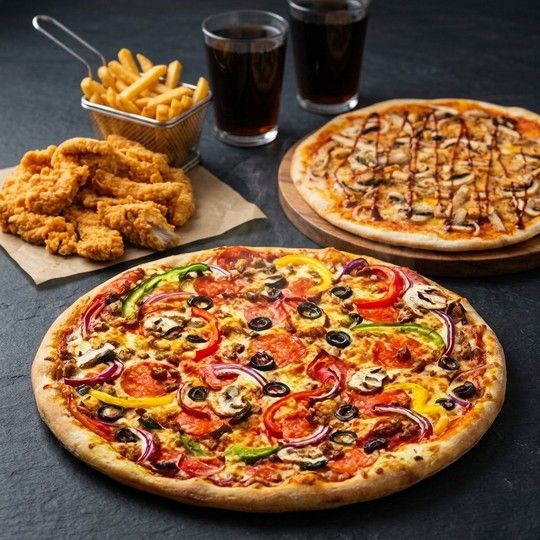 Pizza & Appetizer Feast for 4