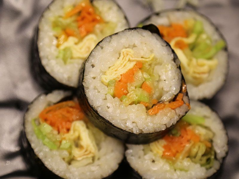 vegetables kimbap roll
