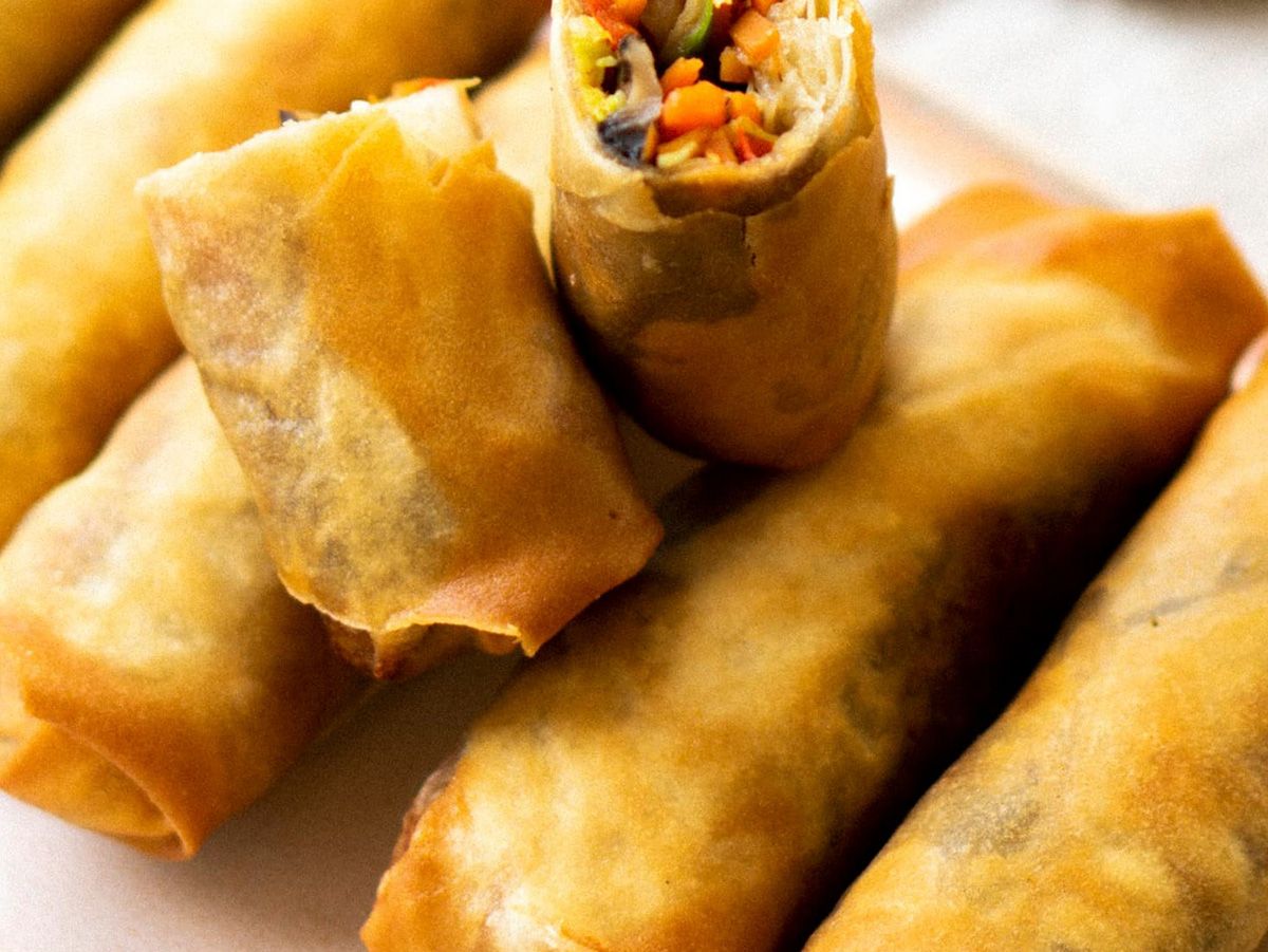 Chicken Mozzarella Spring Rolls
