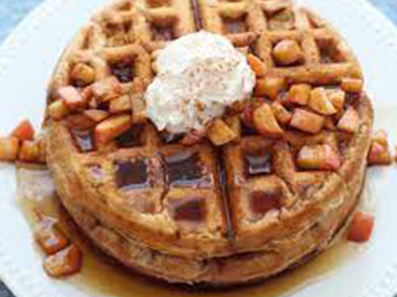 Caramel With Nuts Waffle
