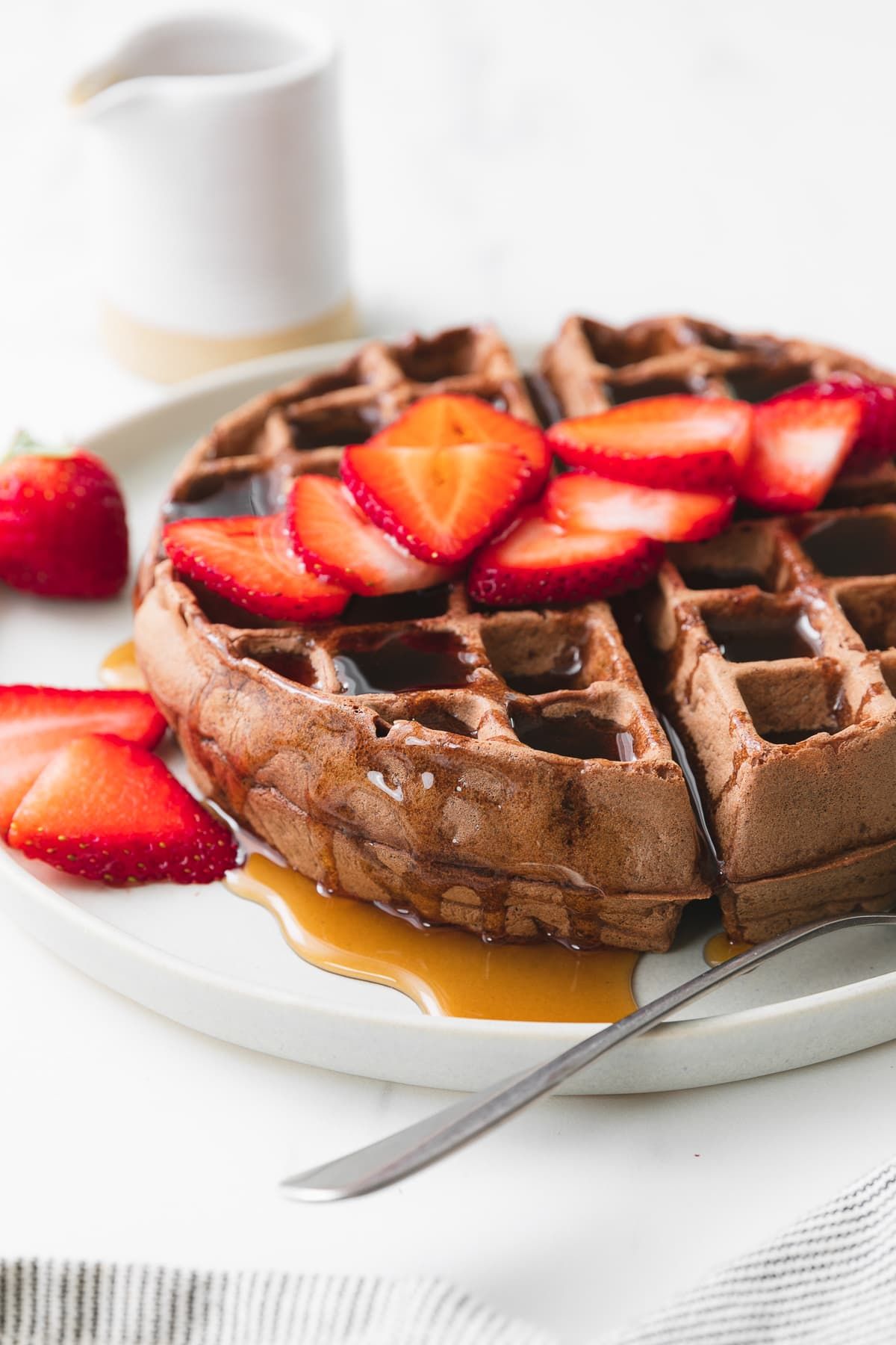 waffle choco and fruits