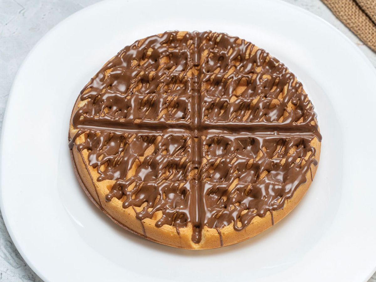 plain chocolate waffle