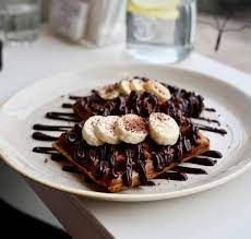 Nutella Chocolate With Banana Waffle