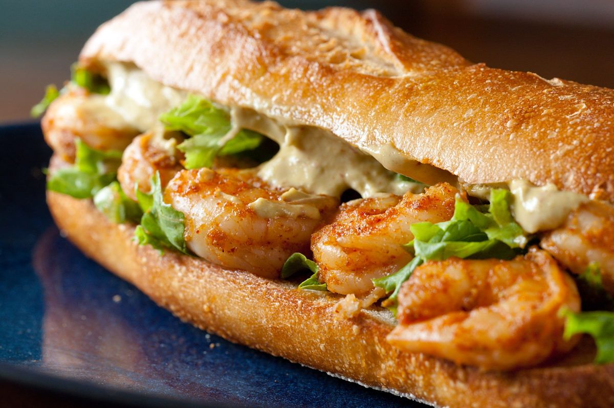 Shrimp with shrimp S&G sandwich
