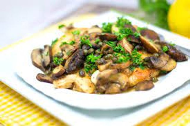 Chicken Piccata With Mushroom Platter