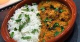 White Rice With Curry Sauce And Shrimp