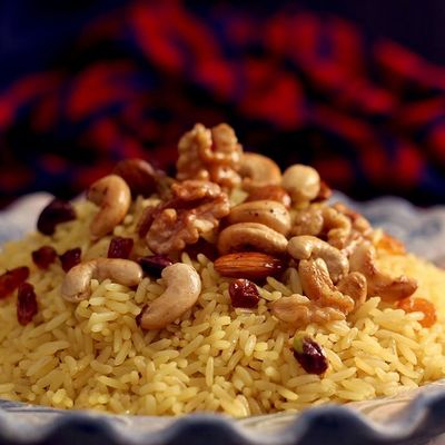 Single Basmati Rice with Nuts Dish