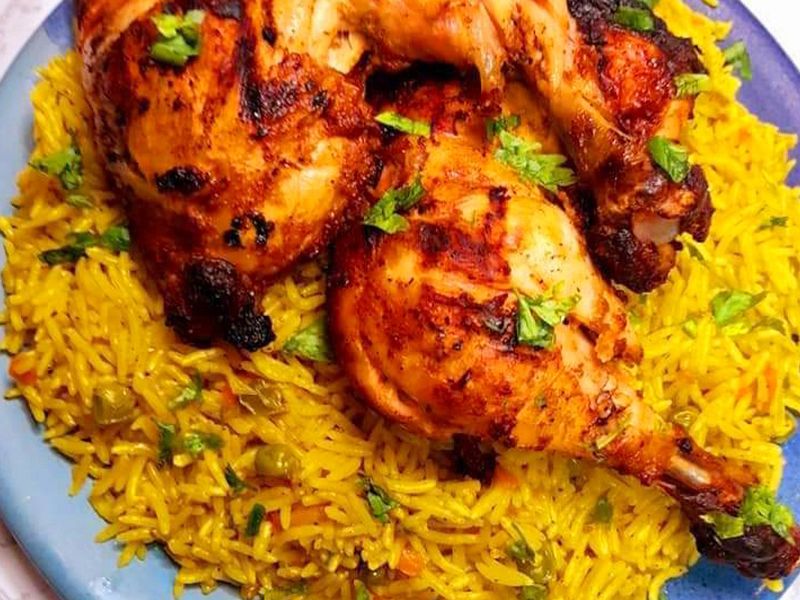 Spiced Rice With Half Tikka Chicken Meal