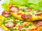 Beef Hot Dog Omelette