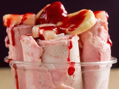 Banana Ice Cream Roll