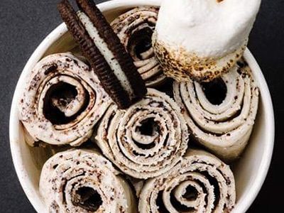 Nutella Chocolate Ice Cream Roll