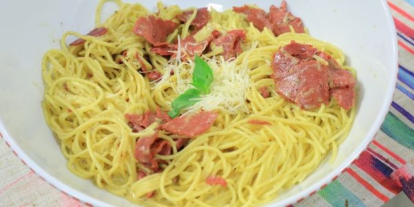 Pastrami Spaghetti