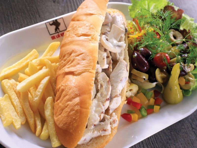 Chicken Mushroom Cheese Sandwich