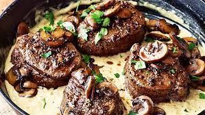 Beef Piccata With Mushroom Platter