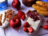 Rice Pudding With Ice Cream And Nuts