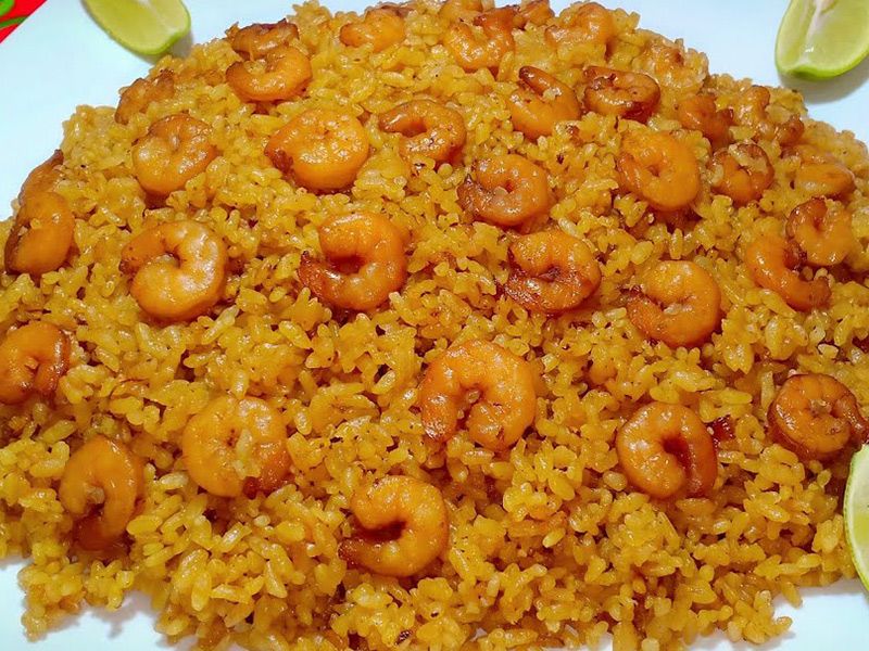 Sayadaia Rice With Fried Shrimp