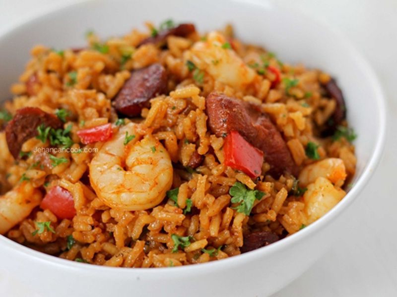 Rice With Fried Shrimp Meal