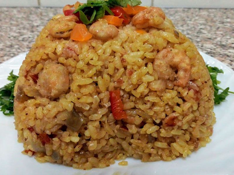 Shrimp Rice With Mixture