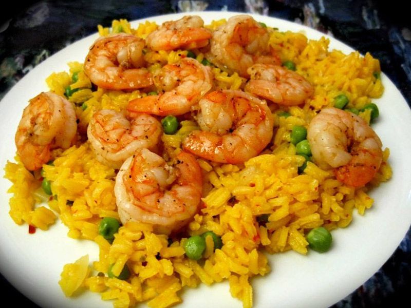 Curry Rice With Shrimp