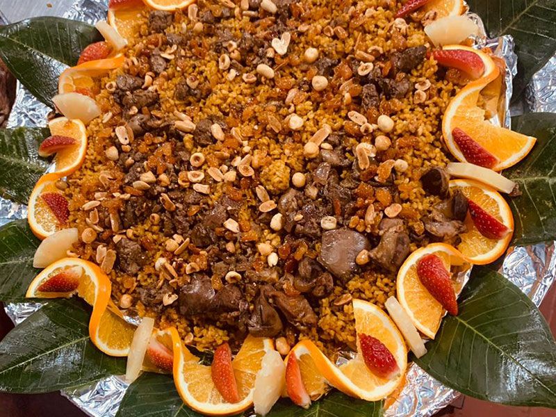 Rice With Chicken Liver And Hearts