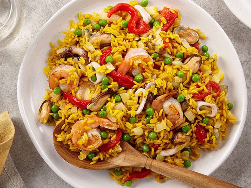 Rice With Seafood Fajita Meal