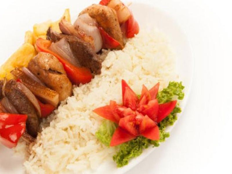 Rice With Shish And Mushroom