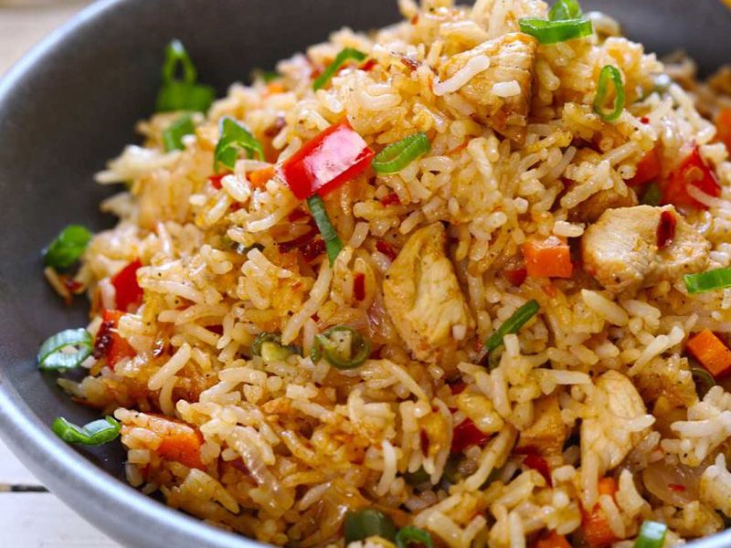 Rice with Chicken Pane Platter