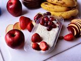Rice Pudding With Fruit Salad