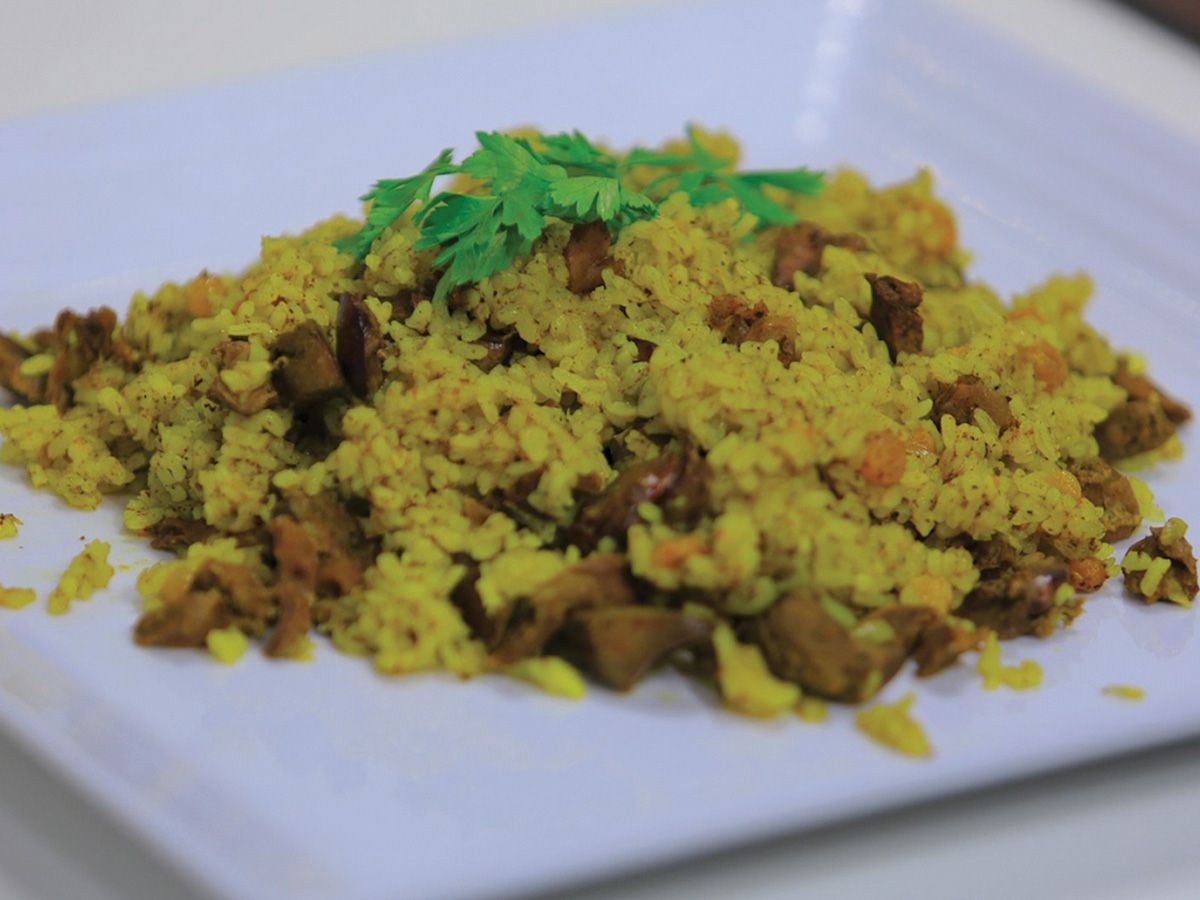 Rice with liver and kidneys