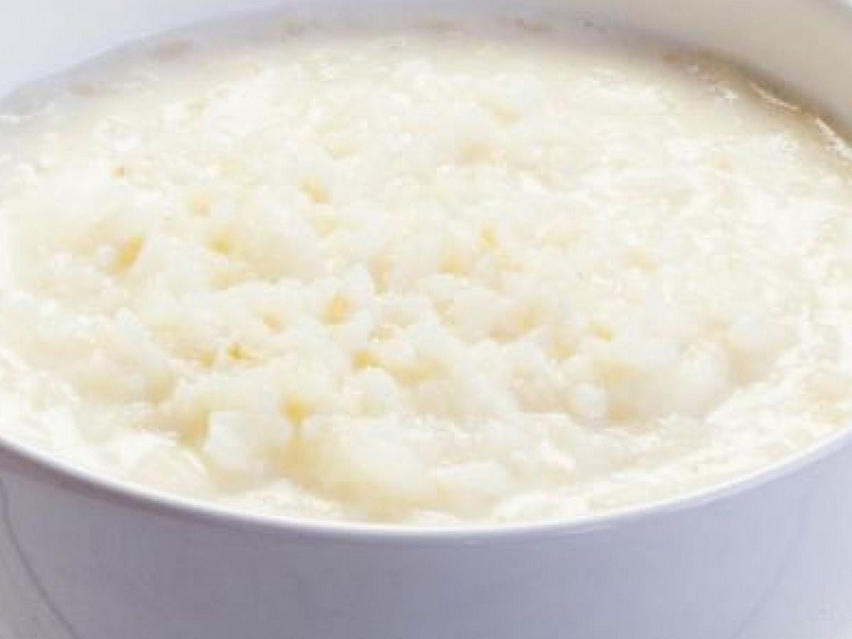 Plain rice pudding