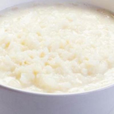 Plain rice pudding