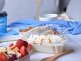 Rice Pudding With Banana And Caramel Sauce